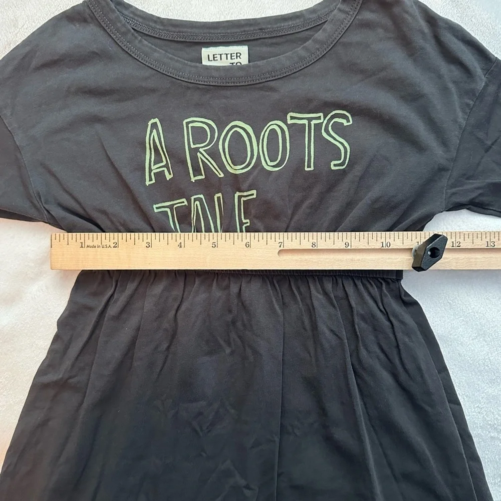 Letter to the World Charcoal Spruce “A Roots Tale” Toddler Dress Girls 2/3T Gray